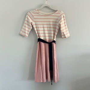 Hope & Henry girls‎ dress pink skater skirt and atriles top with blue sash